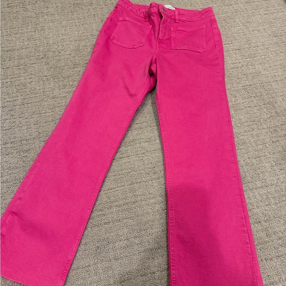 Zara Fuchsia Straight Leg Jeans - Picture 3 of 3